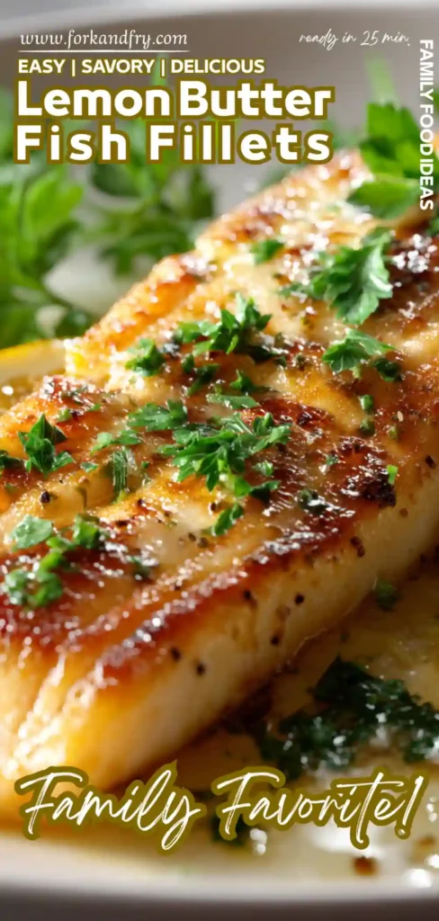 Seared fish with garlic lemon sauce and fresh herbs