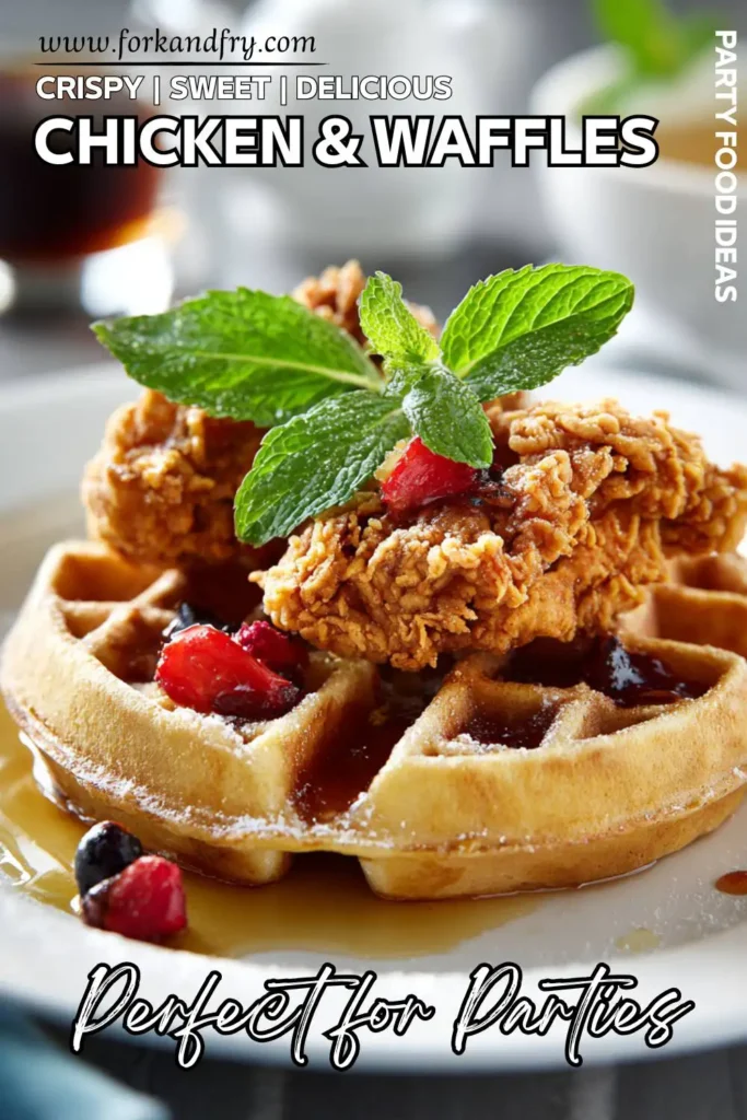 Sweet + Savory Chicken and Waffle Appetizer