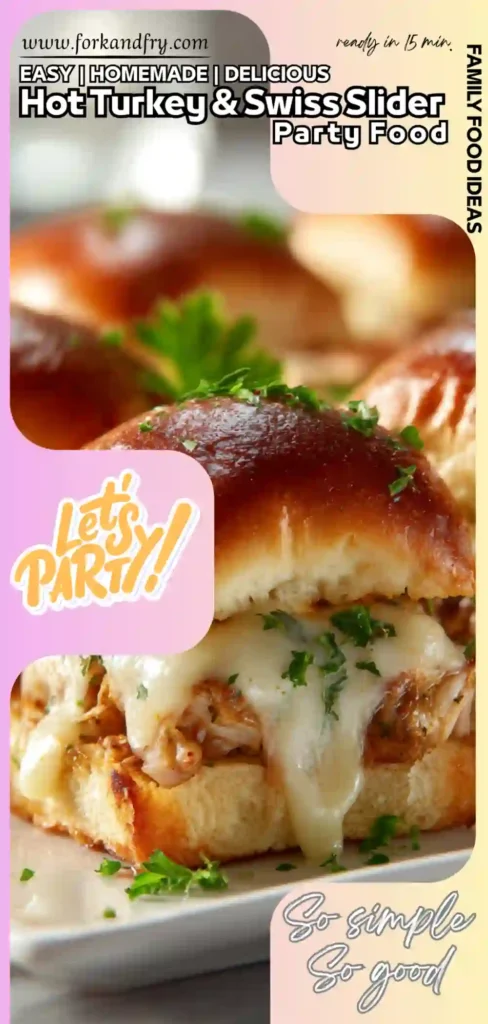 Mini turkey and cheese sandwiches for entertaining