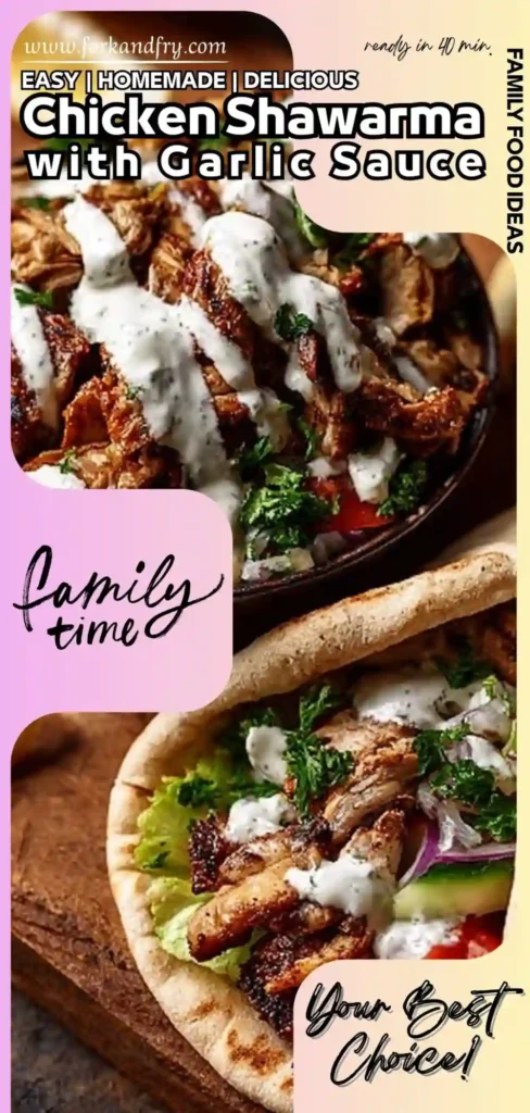 chicken shawarma wrap with garlic sauce lettuce parsley and grilled flatbread