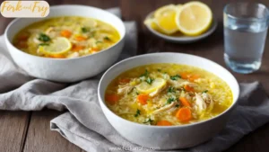 Lemon Ginger Turmeric Chicken and Rice Soup