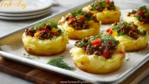 Stuffed Mashed Potato Nests